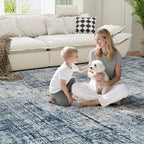 8x10 Area Rugs for Living Room Washable Rug: Anti-Skid Abstract Modern Living - Image 6