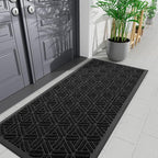Smiry Front Door Mat Outside Entrance, Heavy Duty Sturdy Natural Rubber Doormat by Smiry