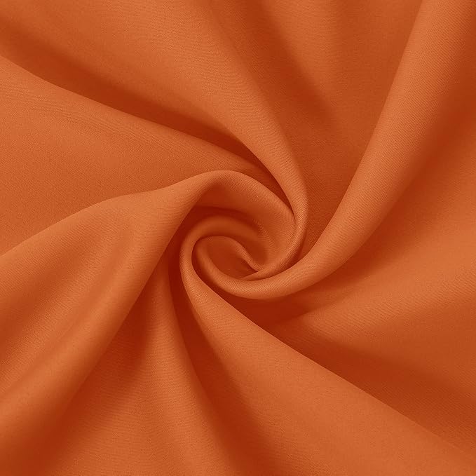 LEMOMO Orange Blackout Curtains 42 x 63 Inch Length/Set of 2 Curtain - Image 5