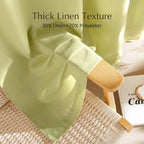 NICETOWN Fresh Green Linen Curtains - Image 4