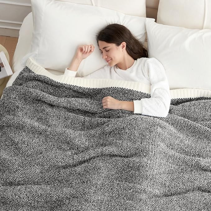 Snuggle Sac Heather Black Throw Blanket - Image 8