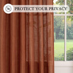 MYSKY HOME Curtains for Living Room 84 Inches Long Light Filtering Semi Sheer - Image 5