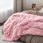 Bedsure GentleSoft Fluffy Pink Blankets Queen Size - Image 3