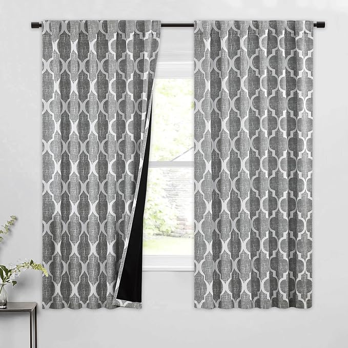 Beauoop 100% Blackout Curtains 63 Inches Long 2 Panels by Beauoop