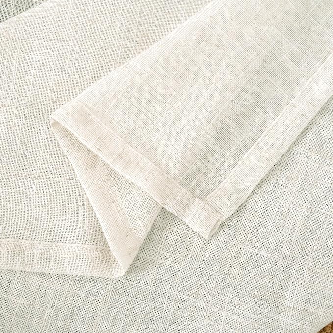 LAMIT Light Filtering Linen Curtains 63 inches Long - Image 9