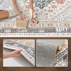 zesthome 9x12 Area Rugs for Living Room, Non-Slip Backing Washable Rugs - Image 6