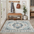 Madane Area Rug 3x5, Entryway Washable Vintage Runners Bedroom Non Slip Indoor by Madane