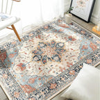 RELEANY Area Rugs 3'x5' Washable Non-Slip, Floral Vintage Distress Print - Image 2