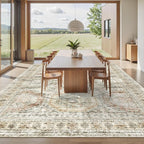 10x14 Area Rugs for Living Room, Non Slip Machine Washable Vintage Rugs - Image 9