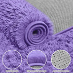8x10 Area Rugs for Living Room Rug: Soft Fluffy Shag Purple Rugs for Bedroom - Image 6