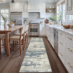 Runner Rug for Hallway Kitchen, Soft Modern Abstract Throw Rugs, Low Pile Floor by BEIMO