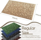 Beige Leaves Outdoor Indoor Entrance Doormats, Absorbent Durable Heavy Duty - Image 2