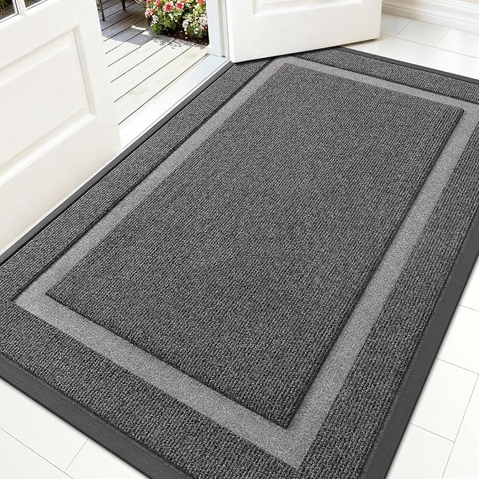 OLANLY Front Door Mat Indoor Outdoor Entrance, Waterproof All-Season, by OLANLY