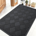 OLANLY Front Door Mat Outside Entrance 47x32, Heavy Duty Sturdy Natural Rubber by OLANLY