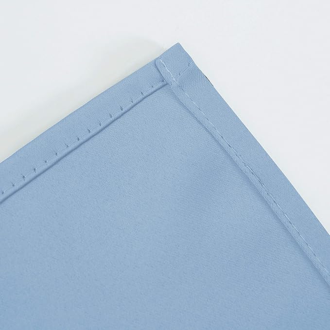 LEMOMO Sky Blue Blackout Curtains 66 x 63 Inch Length/Set of 2 Curtain - Image 8