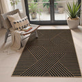 Lahome Enfys Modern Geometric Outdoor Easy Jute Rug, 3x5 Indoor Outdoor Rugs by Lahome