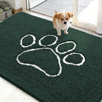 OLANLY Dog Door Mat for Muddy Paws 48x30, Paw Print Design, Absorbs Moisture by OLANLY