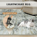 8x10 Area Rugs for Living Room Washable Rug: Anti-Skid Abstract Modern Living - Image 6