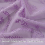 WAZZIO Boho Lace Curtains 84 Inch 2 Panels -Sheer Panel Drape Floral Pattern & - Image 5