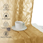 Lecloud Leia Dark Gold Sheer Curtains 72 Inches Long 2 Panels, Airy & - Image 8