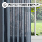 MYSKY HOME Extra Long Sheer Curtains Farmhouse, Sliding Door Curtain - Image 4