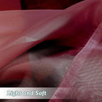Chyhomenyc Short Sheer Curtains 45 Inches Length 2 Pieces, Light Filtering Soft - Image 4