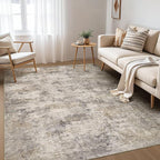 Nakagishi 5x7 Area Rugs Living Room: Washable Abstract Large Neutral Soft Rug by NakagishiAreaRug