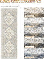 Kitchen Runner Rug Non Slip Washable 2.5x8, Soft Low Pile Entryway Rug Runners - Image 2