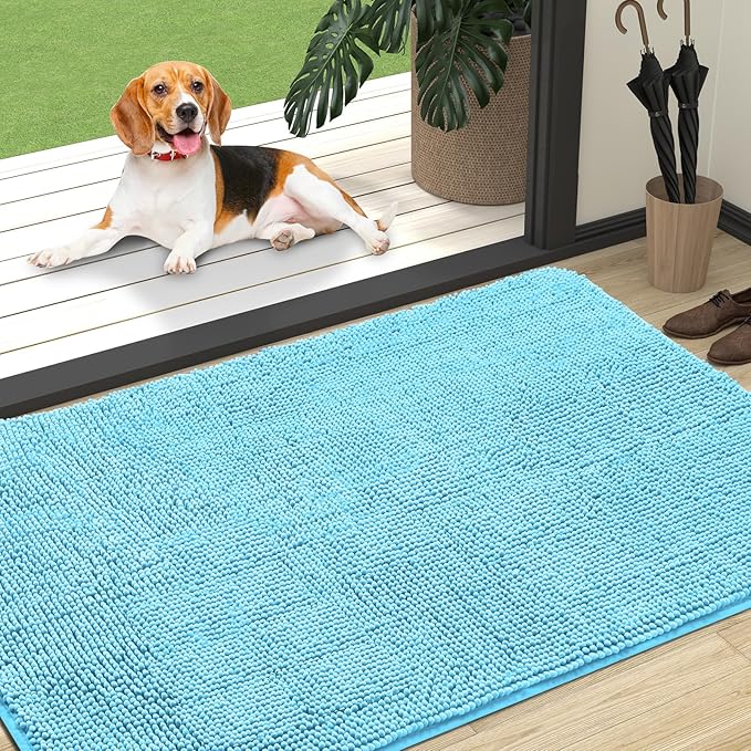 OLANLY Dog Door Mat for Muddy Paws 47x32, Absorbs Moisture and Dirt, Absorbent by OLANLY