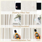 Guken Cream 100% Blackout Curtains 78 Inch Length 2 Panels Set - Image 5