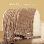 Ultra Soft Cozy Faux Fur Throw Blanket, Fuzzy Plush Thick Bubble Blanket - Image 5