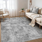Nakagishi 6x9 Area Rugs Living Room: Washable Abstract Large Neutral Soft Rug by NakagishiAreaRug