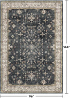Black Boho Rug for Living Room 8x12 - Image 2