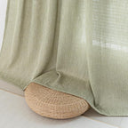 MYSKY HOME Sage Green Living Room Curtains 95 Inches Long Semi Sheer Drapes - Image 5