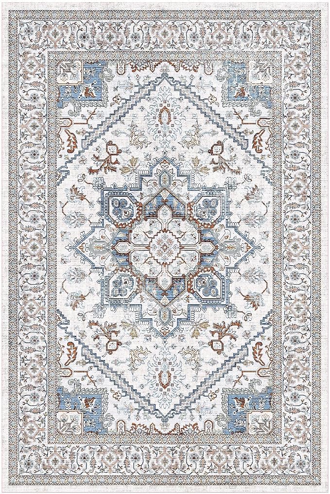 OPPODREAM Soft Neutral Area Rugs 4x6, Low-Pile Washable Rugs 4x6 - Image 8