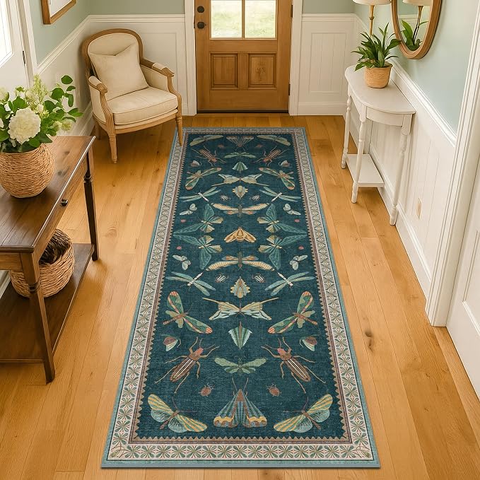 Hazo Haus Brown and Green Kitchen Sink Runner Rug 2x5 - Image 6