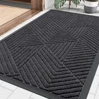 Smiry Front Door Mat Outside Entrance, Heavy Duty Sturdy Natural Rubber Doormat by Smiry
