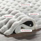 nuLOOM Jeni Off-White, Solid Faux Rabbit, Fluffy and Cozy, High Traffic - Image 6