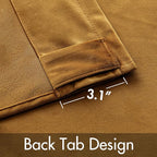 MIULEE Gold Velvet Curtains 84 inches - Image 3