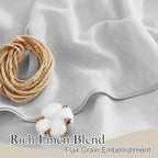RYB HOME Cafe Curtains 24 inches Length, Linen Sheer Short Curtains - Image 4