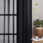 NICETOWN Linen Sheer Black Curtains - Image 5