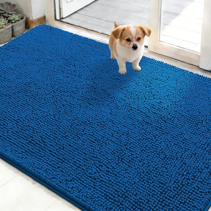 OLANLY Dog Door Mat for Muddy Paws 50x30, Absorbs Moisture and Dirt, Absorbent by OLANLY