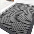 OLANLY Front Door Mat Outside Entrance 35x23, Heavy Duty Sturdy Natural Rubber by OLANLY