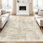 6x9 Abstract Area Rugs for Living Room 6 x 9 Washable Non Slip Low Pile Gray by Soalmost