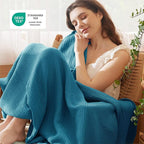 Bedsure 100% Cotton Muslin Blanket King Size - Image 4