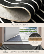 Latte&Fog 9x12 Area Rug for Living Room, Extra Large Black Modern Abstract - Image 5