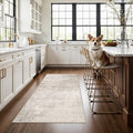 Washable 3x5 Kitchen Area Rug: Non-Slip Abstract Water-Resistant Entryway by HYHAOYUNLAI