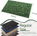 Green Leaves Outdoor Indoor Entrance Doormats, Absorbent Durable Heavy Duty - Image 2