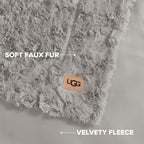 UGG Adalee Faux Fur King Size Blanket, Warm Cozy Blanket, Extra Large Throw - Image 3