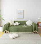 HANDONTIME Green Sofa Cover Vintage Couch Cover by HANDONTIME